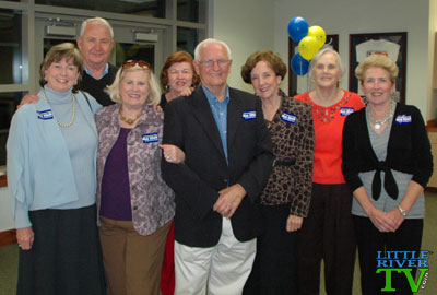 Senator Dick Elliott and supporters at the CB Berry Community Center in Little River